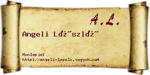Angeli László névjegykártya