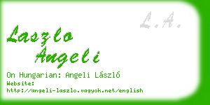 laszlo angeli business card