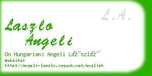 laszlo angeli business card